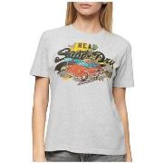 T-shirt Korte Mouw Superdry T-shirt La Vl Graphic gris