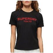T-shirt Korte Mouw Superdry T-shirt Sport Luxe Graphic ajusté
