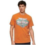 T-shirt Korte Mouw Superdry T-shirt Gasoline Workwear orange