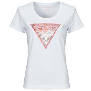 T-shirt Korte Mouw Guess RN SATIN TRIANGLE