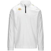 Sweater Kappa Sweatshirt Gassolo slim col demi-zip blanc