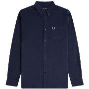Overhemd Lange Mouw Fred Perry Needle Cord Shirt Dark Airforce