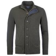 Vest Barbour Essential Elbow-Patch Cardigan - Seaweed