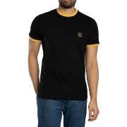 T-shirt Korte Mouw Trojan Vlag-embleem T-shirt met ringband