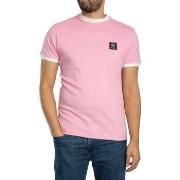 T-shirt Korte Mouw Trojan Vlag-embleem T-shirt met ringband