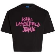 T-shirt Korte Mouw Karl Lagerfeld KLJ Reg Cropped Graffiti Tee B1W1705...