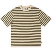 T-shirt Korte Mouw Sanjo Stripes 80 T-Shirt - Kaki Ecru