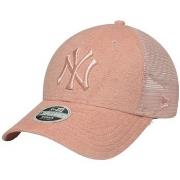 Pet New-Era NEW YORK YANKEES WOMENS FABRIC PASTEL PINK 9FORTY