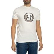 T-shirt Korte Mouw Trojan T-shirt met jacquard applicatielogo
