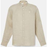 Overhemd Lange Mouw Timberland TB0A2DC3DH41 - LINEN SHIRT-LEMON PEPPER