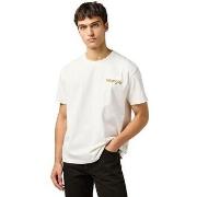 T-shirt Korte Mouw Wrangler 112362817 CASEY JONES-ECRU