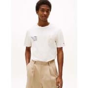 T-shirt Korte Mouw Tommy Hilfiger MW0MW39364 VARSITY-Z00 IVORY PETAL