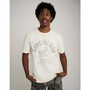 T-shirt Korte Mouw Wrangler 112378555 HAWKINS HIGH TEE-MARSHMALLOW