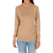 T-Shirt Lange Mouw Kisses And Love 1625-M-CAMEL
