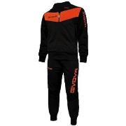 Trainingspak Givova Ensemble enfant survêtement noir et orange fluo