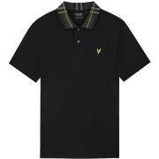T-shirt Lyle &amp; Scott Tartan Collar Polo Shirt Jet Black