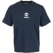 T-shirt Korte Mouw Timberland Print Stack Logo Short Navy