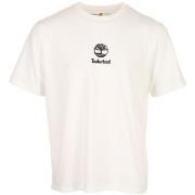 T-shirt Korte Mouw Timberland Print Stack Logo Short White