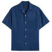 Overhemd Korte Mouw Portuguese Flannel Dogtown Shirt - Blue