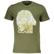 T-shirt Korte Mouw Roberto Cavalli qxt61wjd060verde040502xl