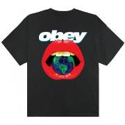 T-shirt Korte Mouw Obey lips