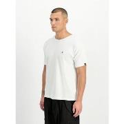 T-shirt Alpha Industries 266524 WAFFLE LOGO-09 WHITTE