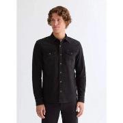 Overhemd Lange Mouw Wrangler 112378472-BLACK