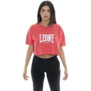 T-shirt Korte Mouw Leone 1947 Woman Crop New Basic