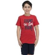 T-shirt Korte Mouw Leone 1947 Boy + Bermuda Sporty 1947