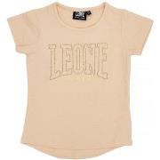 T-shirt Korte Mouw Leone 1947 Girl Short Sleeves Chic Gold