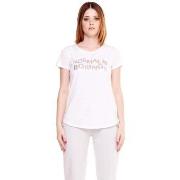 T-shirt Korte Mouw Leone 1947 Woman Short Sleeves Gold Silver