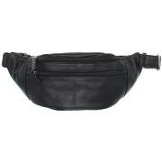 Sac banane Hexagona Banane en cuir Ref 37606 Noir 36*16*5