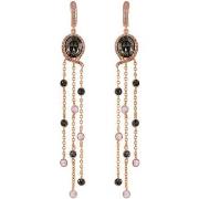 Boucles oreilles Mademoiselle Jolie Paris SENSUELLE chainettes en Plaq...