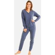 Pyjamas / Chemises de nuit Pomm'poire Pantalon marine Baïkal