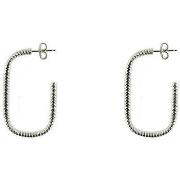 Boucles oreilles Orusbijoux Boucles D'oreilles Tube En Argent Forme Ov...