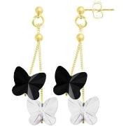 Boucles oreilles Sc Bohème BS161-ASE038-DORE-JET+CRYS