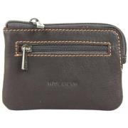 Sacoche Wylson Petit porte monnaie extra-plat Rio - Cuir mat - Marron