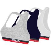 Brassières Fila Lot de 3 Brassières coton FU6048 Gris, Navy et Blanc