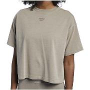 T-shirt Reebok Sport CROP TEINTE NATURELLE CLASSIC