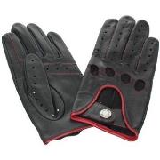 Gants Glove Story Gants de conduite en cuir agneau ref_glo23665 noir e...
