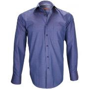 Chemise Andrew Mc Allister chemise tissu armure woven bleu