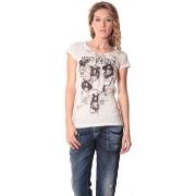 T-shirt Rich &amp; Royal Rich Royal Tee shirt Visages Ecru13q465