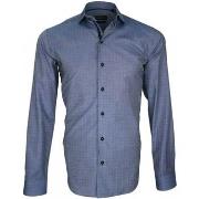 Chemise Emporio Balzani chemise en twill ginger bleu