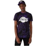 T-shirt New-Era New LOS ANGELES LAKERS OIL SLICK PRI