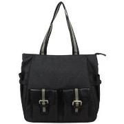 Sac à main Patrick Blanc Sac cabas toile 6971 - Noir