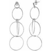 Boucles oreilles Orusbijoux Boucles D'oreilles En Argent 4 Ronds Diama...