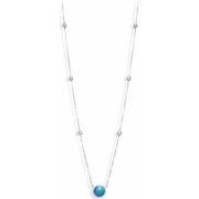 Collier Orusbijoux Collier Long Argent Valentine Cristal Turquoise