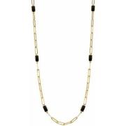 Collier Orusbijoux Collier Chaine Argent-dore Céline Pierre Onyx