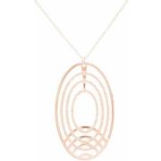 Collier Orusbijoux Collier Argent Rose Horizon Ovale Scintillant