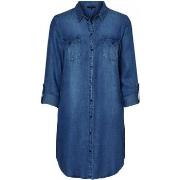 Robe Vero Moda Robe courte en jean Bleu F